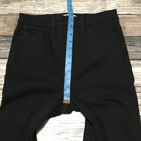 Madewell 11” Roadtripper Jeans Women’s 27 Black Denim Stretch Ankle Zippers - Picture 3 of 10